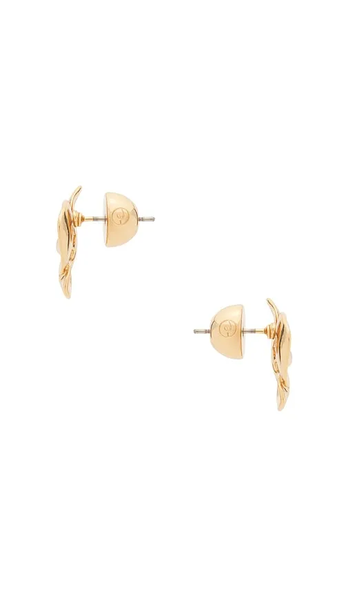 Pearl Blossom Stud Earrings in Metallic - Ettika - Modalova
