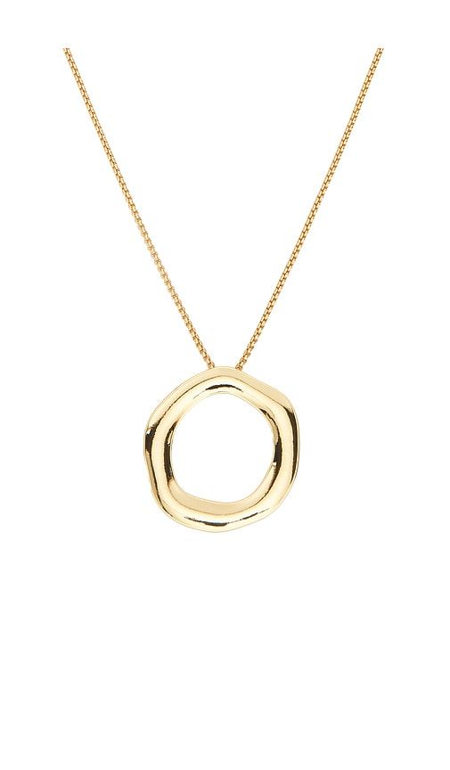 Open Circle Adjustable Chain Necklace in Metallic - Ettika - Modalova