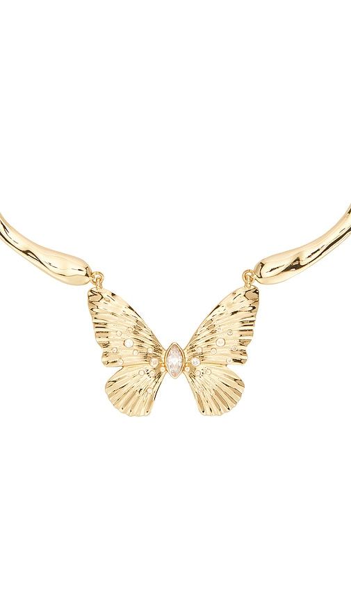 Fluttering Glow Collar Necklace in Metallic - Ettika - Modalova