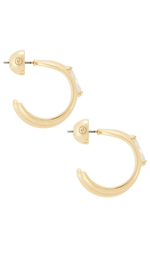 Orbit Crystal Hoop Earrings in Metallic - Ettika - Modalova