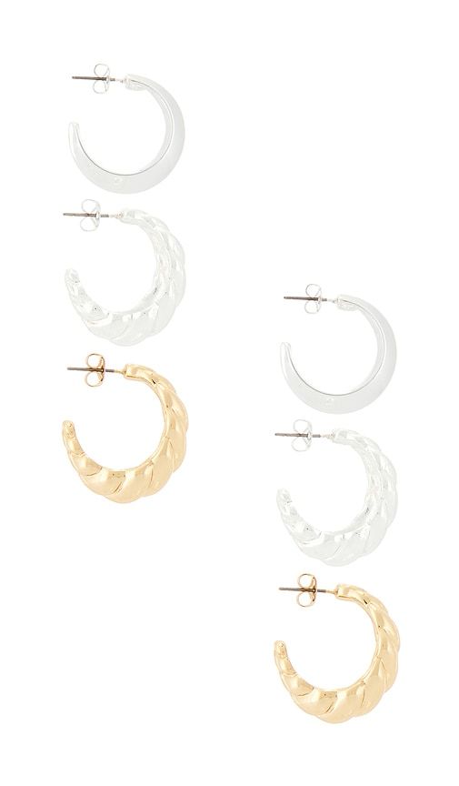 Two-tone Essential Hoop Set in - Ettika - Modalova