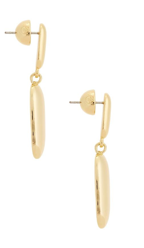Oval Drop Earrings in Metallic - Ettika - Modalova