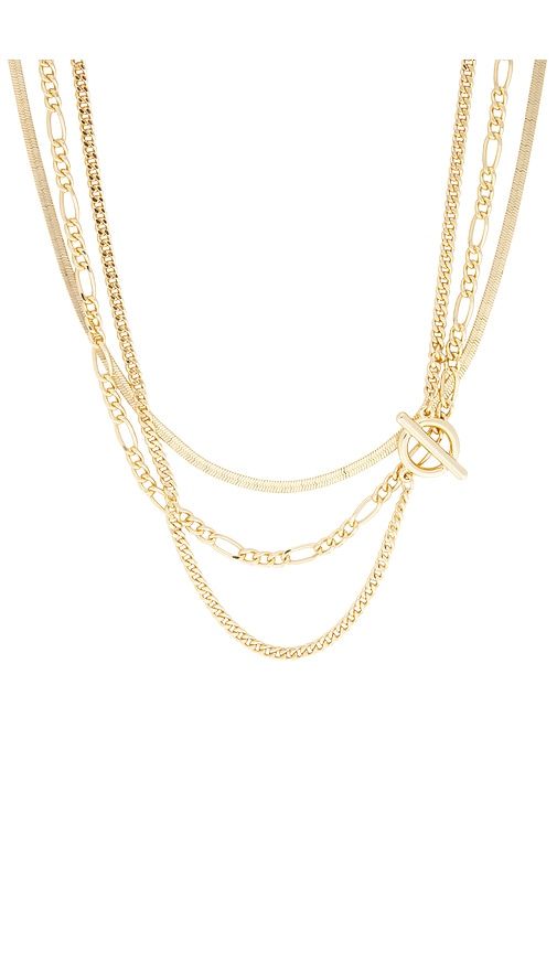 Gilded Layered Link Necklace in Metallic - Ettika - Modalova