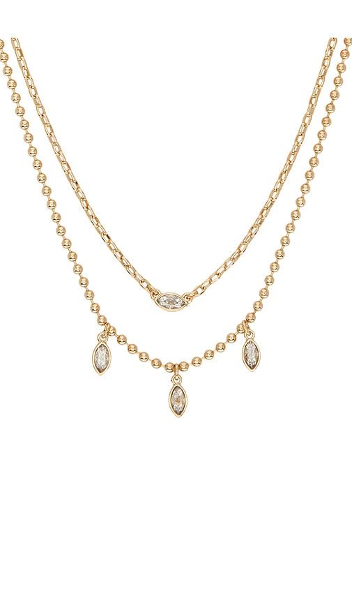 Mini Crystal Charm Necklace in Metallic - Ettika - Modalova