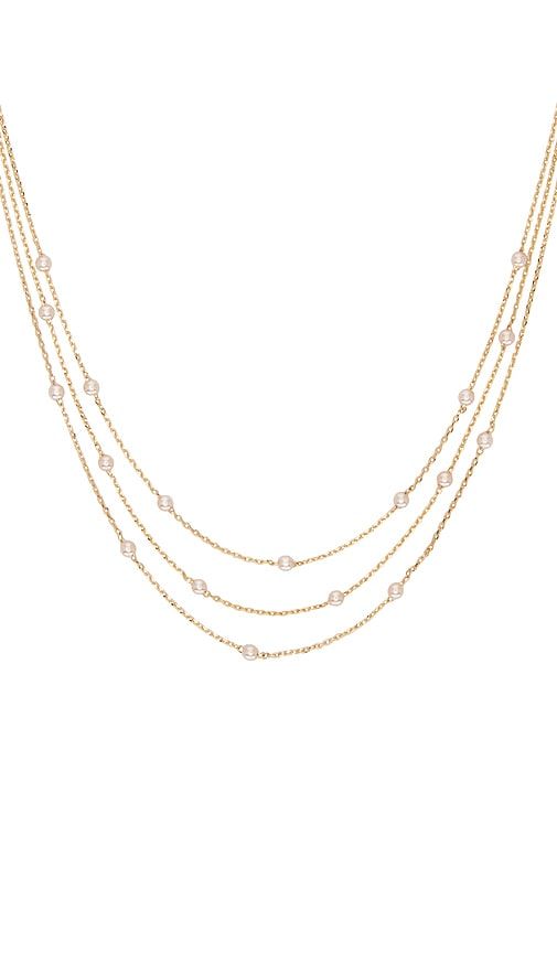 Perfect Stone Layered Necklace in Metallic Gold - Ettika - Modalova