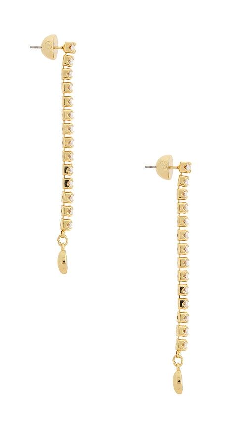 Marquise Edge Linear Earrings in Metallic - Ettika - Modalova
