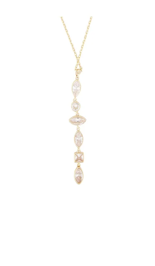 Bezel-set Multi-stone Necklace in Metallic - Ettika - Modalova