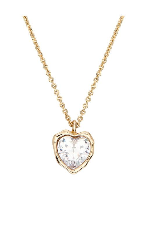 True Heart Crystal Necklace in Metallic - Ettika - Modalova