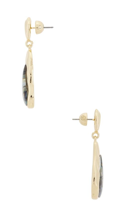 Abalone Hidden Gem Dangle Earrings in Metallic - Ettika - Modalova