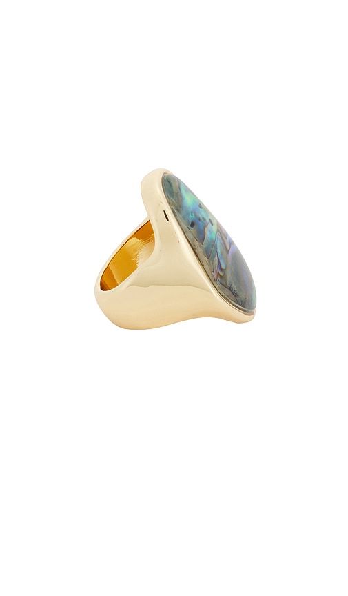 Abalone Hidden Gem Ring in Metallic . - size 6 (also in 7, 8) - Ettika - Modalova