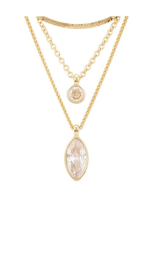 Classic Multi Stone Pendant in Metallic - Ettika - Modalova