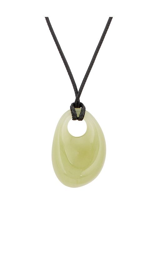 Resin Drop Cord Necklace in Olive - Ettika - Modalova