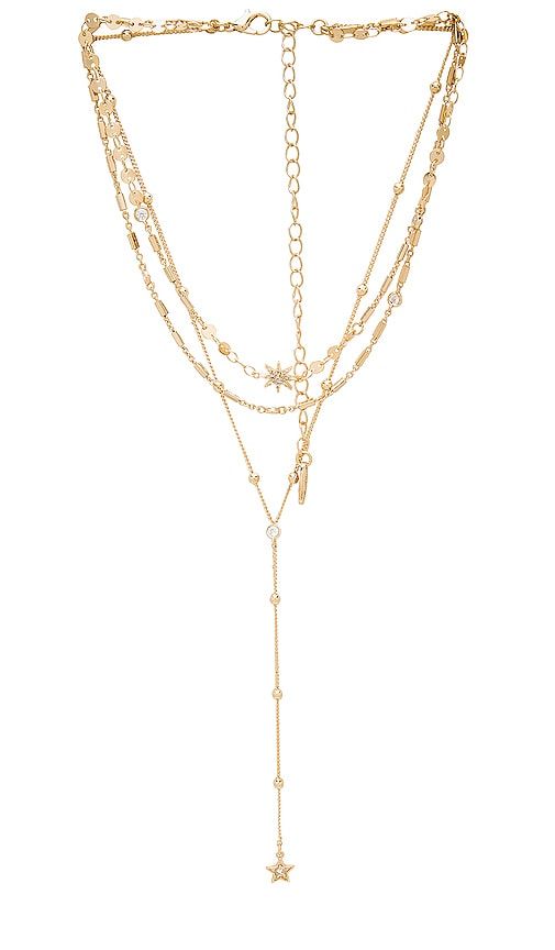 Forever Falling Multi-Chain Lariat Choker in Metallic - Ettika - Modalova
