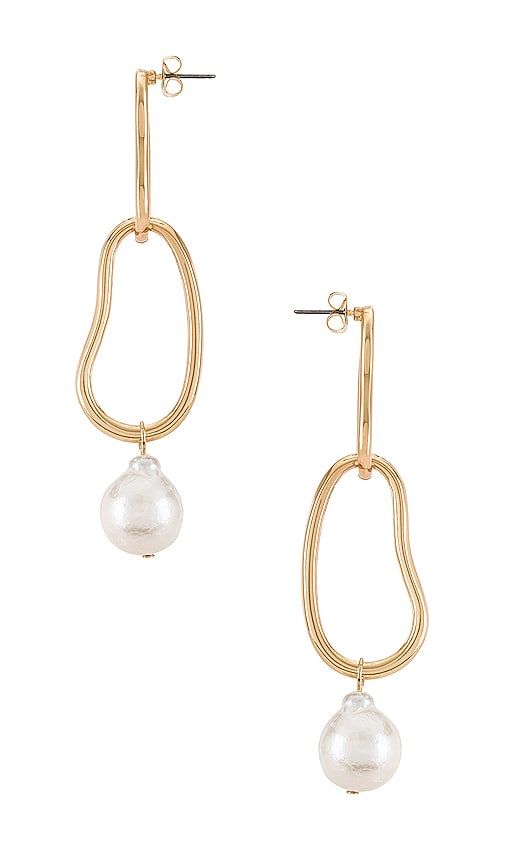 Drop Earring in Metallic Gold - Ettika - Modalova