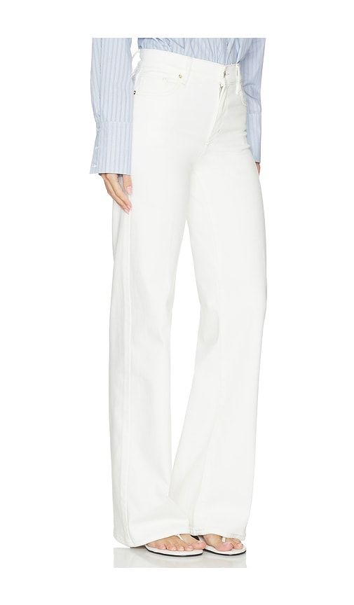 Le Slim Palazzo Long Jeans in White. - size 31 (also in 32, 33, 34) - FRAME - Modalova
