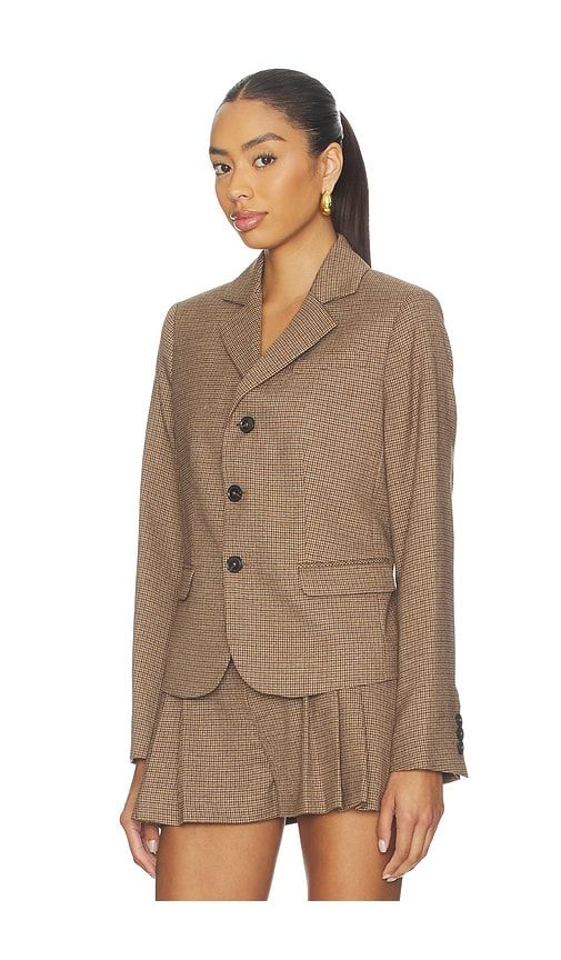 Plaid Riding Blazer in Brown. - size 10 (also in 4, 6) - FRAME - Modalova