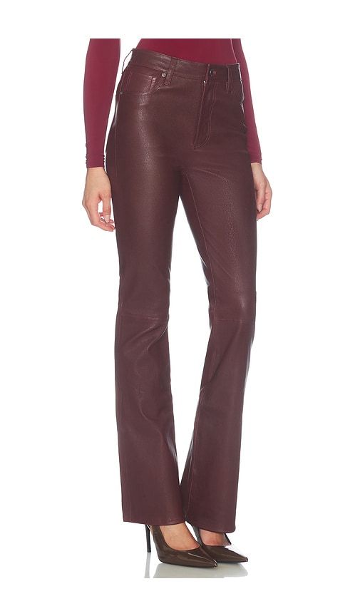 The Leather Reboot Pant in Burgundy. - size 25 (also in 26, 27, 28, 29) - FRAME - Modalova