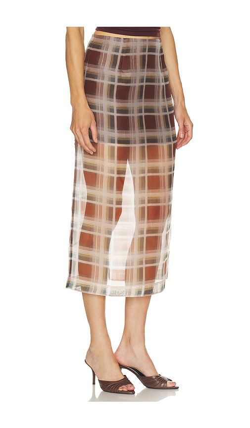 The Plaid Organza Skirt in Multi. - size 0 (also in 00, 2) - FRAME - Modalova