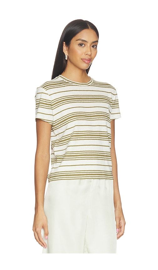 The Linen Baby Tee in Army,Neutral. - size S (also in XS) - FRAME - Modalova