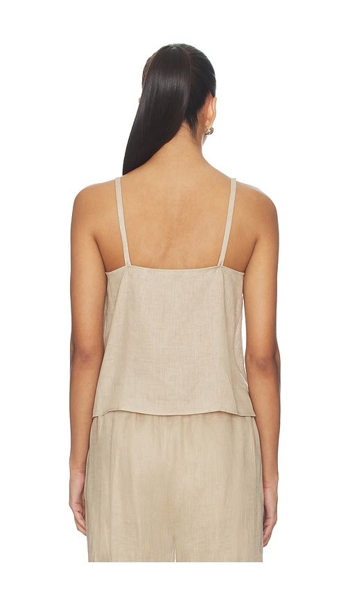 The Linen Button Cami in . Taglia L. Also in M, S, XS - FRAME - Modalova