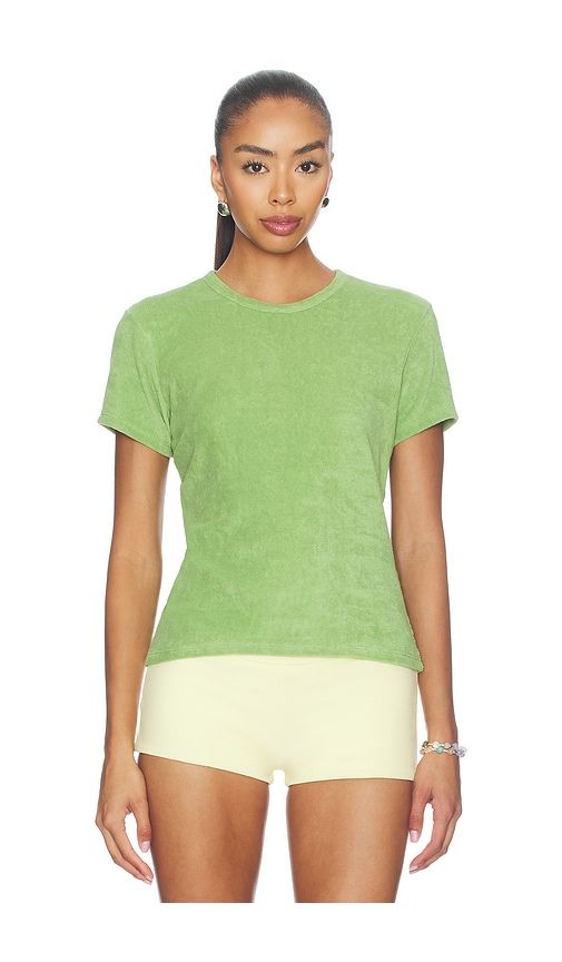 The Terry Baby Tee in Green. - size M (also in S, XL, XS) - FRAME - Modalova