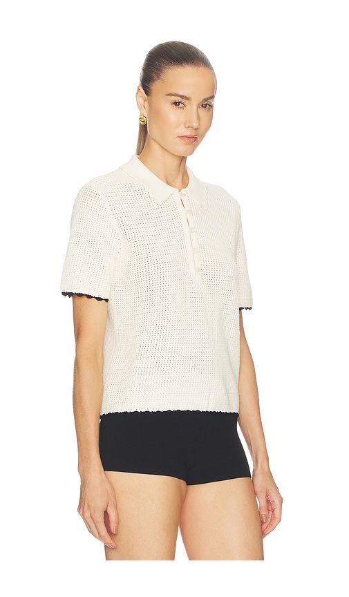 The Textured Polo in Cream. - size L (also in M, S, XS) - FRAME - Modalova