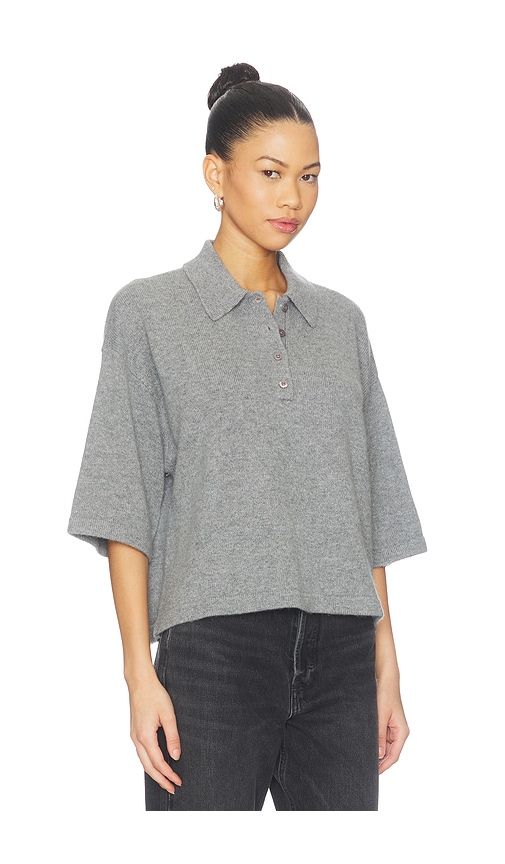 The Academy Polo Top in Grey. - size L (also in M, S, XS) - FRAME - Modalova