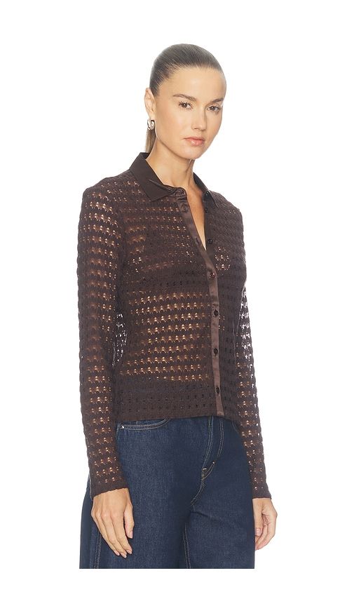 The Bubble Stitch Shirt in Brown. - size L (also in M, S, XS) - FRAME - Modalova