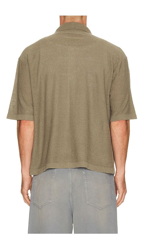 Light Cotton Silk Short Sleeve Cardigan in Brown. - size L (also in M, S, XL/1X, XXL/2X) - FRAME - Modalova