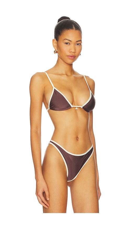 Lumi Triangle Bikini Top in Brown. - size M (also in S) - FAE - Modalova