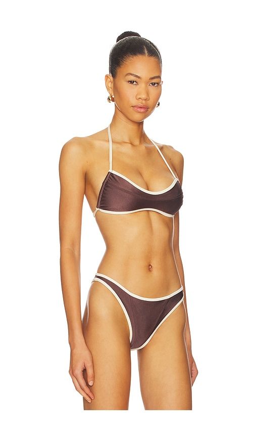Maya Bikini Top in Brown. - size L (also in M, S, XS) - FAE - Modalova