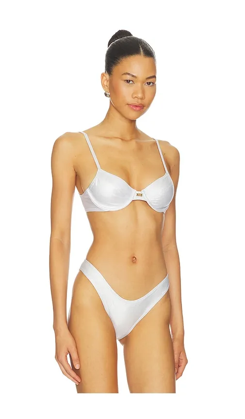 Gigi Bikini Top in Metallic . - size M (also in S) - FAE - Modalova