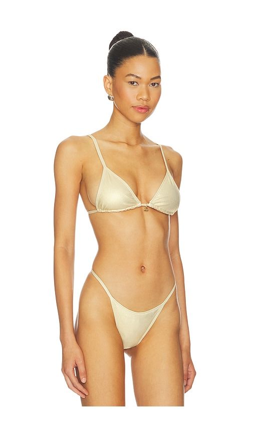 Lumi Bikini Top in Metallic . - size L (also in M, S, XS) - FAE - Modalova
