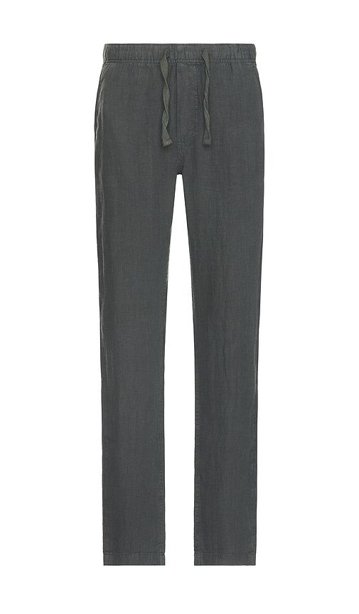 Linen Drawstring Pants in Black. - size L (also in M, S, XL/1X) - Faherty - Modalova