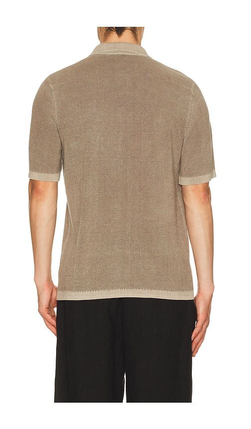 Short Sleeve Sunwashed Knitted Shirt in Taupe. - size L (also in S) - Faherty - Modalova