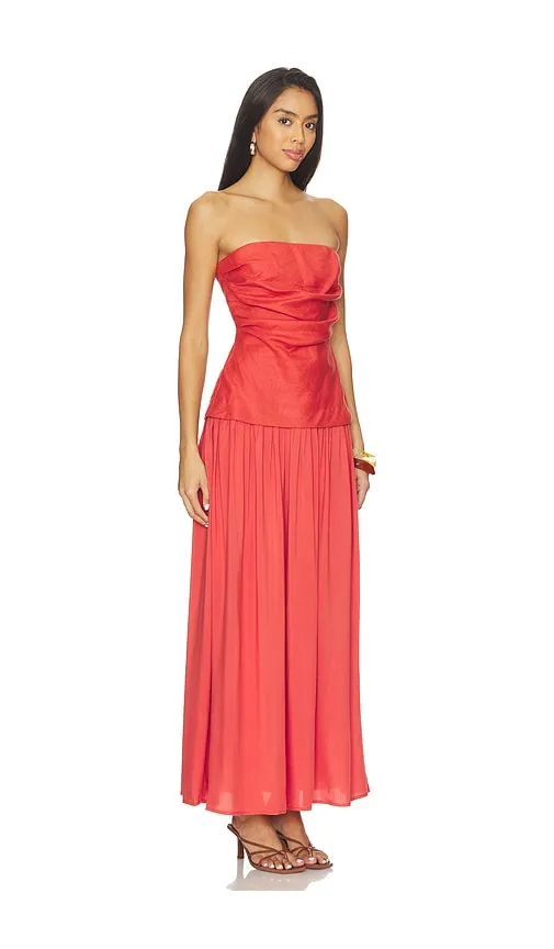 Hedy Maxi Dress in Coral. - size M (also in XS) - FAITHFULL - Modalova