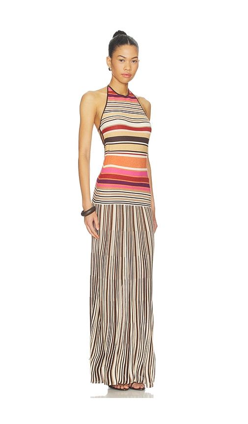 Maretta Maxi Dress in Brown,Pink. - size L (also in M) - FAITHFULL - Modalova