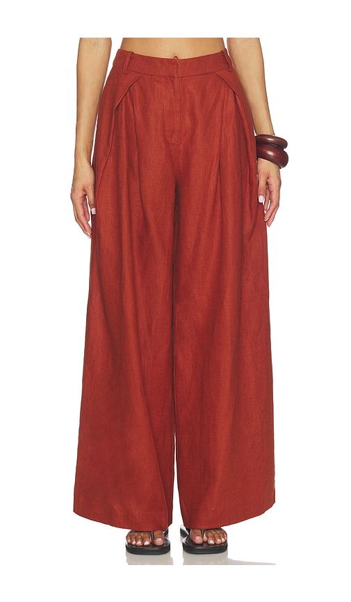 Sofia Trouser in Brick. - size L (also in M, S, XL, XS) - FAITHFULL - Modalova