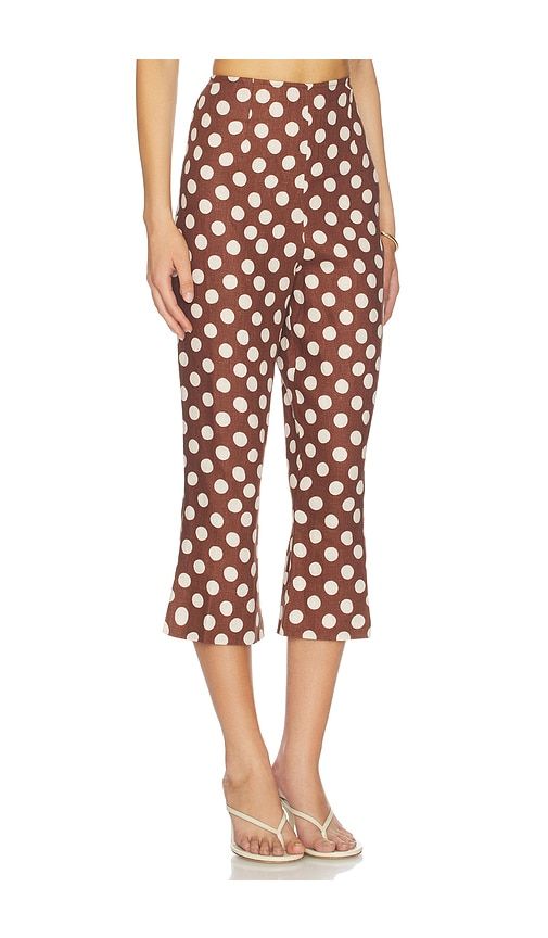 Valeria Capri Pants in Brown,Cream. - size L (also in S, XL, XS) - FAITHFULL - Modalova