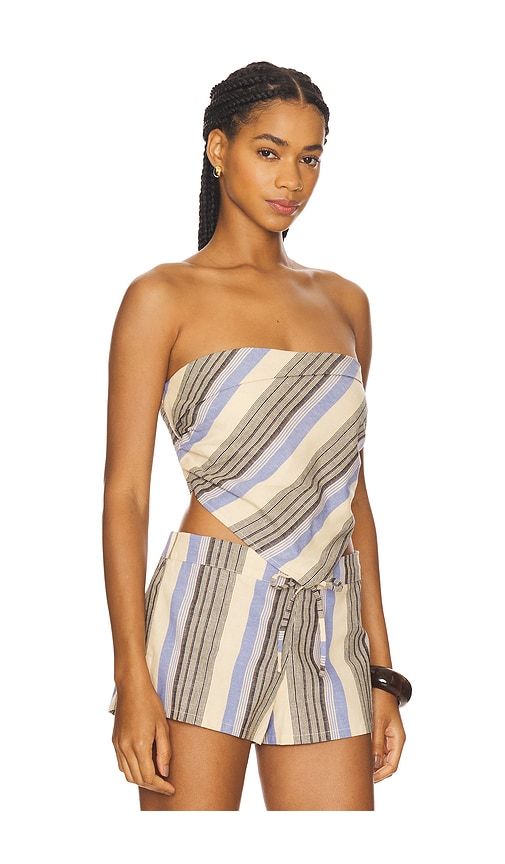 Antibes Strapless Top in Neutral,Blue. - size L (also in M, S, XS) - FAITHFULL - Modalova