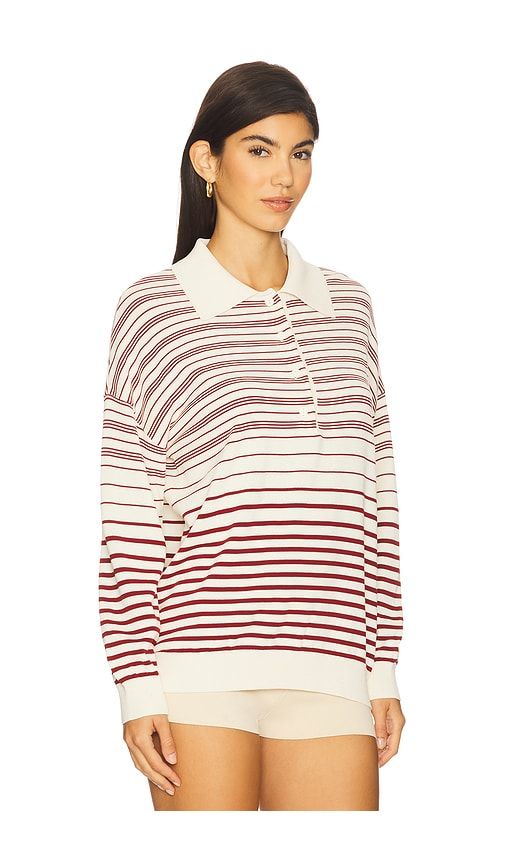 Harlow Oversized Polo in Cream,Red. - size S (also in XL, XS) - FAITHFULL - Modalova