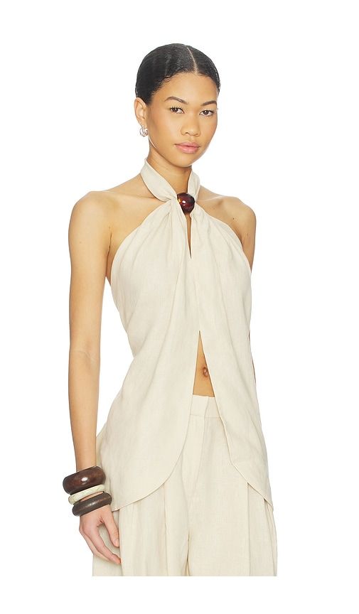 Biba Halter Top in Neutral. - size L (also in M, S, XL, XS) - FAITHFULL - Modalova
