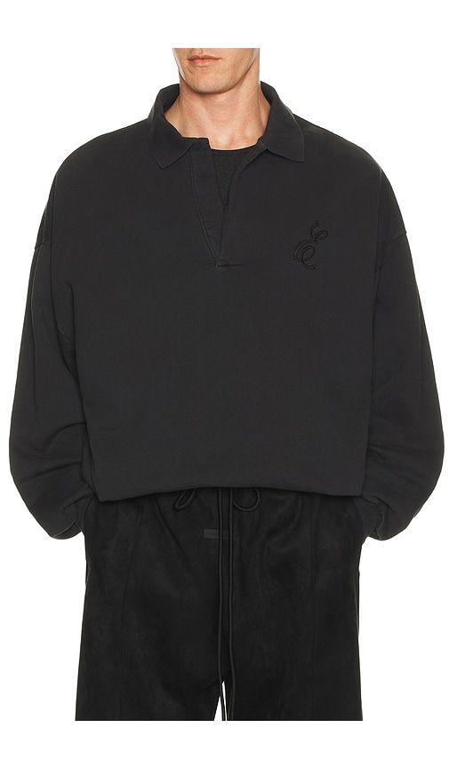 Classic Polo Sweatshirt in Black. - size M (also in L) - Fear of God ESSENTIALS - Modalova
