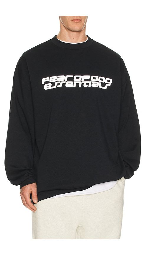 S Long Sleeve Tee in Black. - size L (also in M, XL/1X) - Fear of God ESSENTIALS - Modalova
