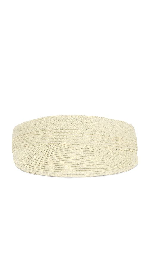 The Straw Visor in Neutral - Favorite Daughter - Modalova