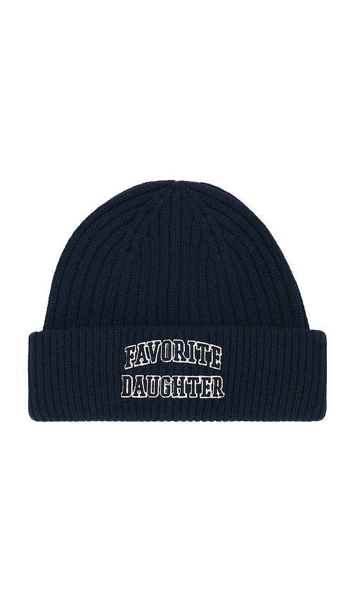 The Classic Logo Beanie in Navy - Favorite Daughter - Modalova