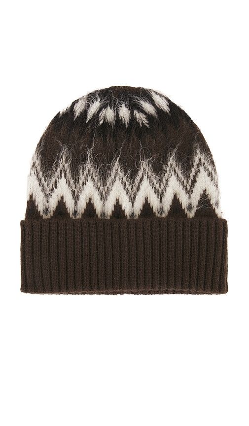 The Fairisle Beanie in Brown - Favorite Daughter - Modalova