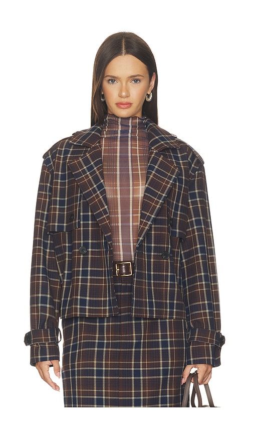 The Cropped Charles Trench in Multi. - size L (also in M, S) - Favorite Daughter - Modalova