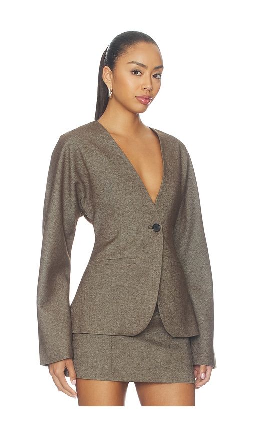 The Power Move Blazer in Brown. - size L (also in M, S, XL) - Favorite Daughter - Modalova