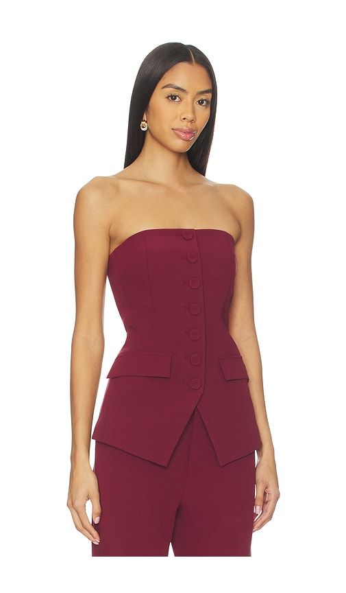 The Dream Phoebe Bustier in Wine. - size 0 (also in 12, 2, 4, 8) - Favorite Daughter - Modalova